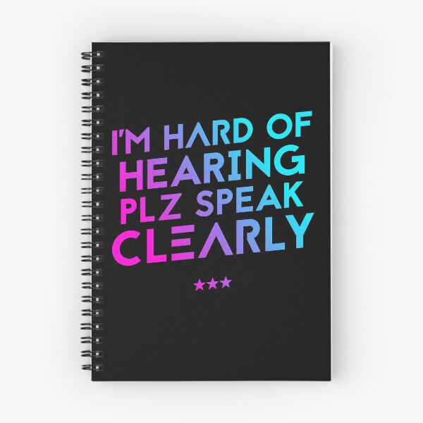 Item preview, I am Hard of Hearing Please Speak Clearly Purple Gradient Typography designed and sold by TeeZazzle.