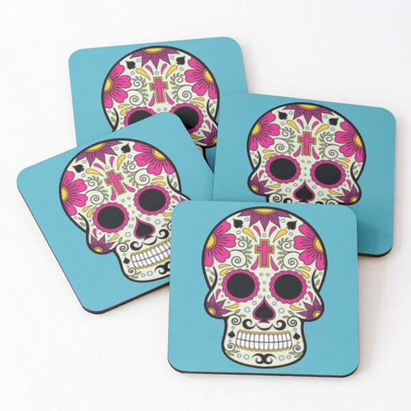 Item preview, festive day of the dead skull designed and sold by nikadesign2021.