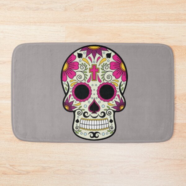Item preview, festive day of the dead skull designed and sold by nikadesign2021.