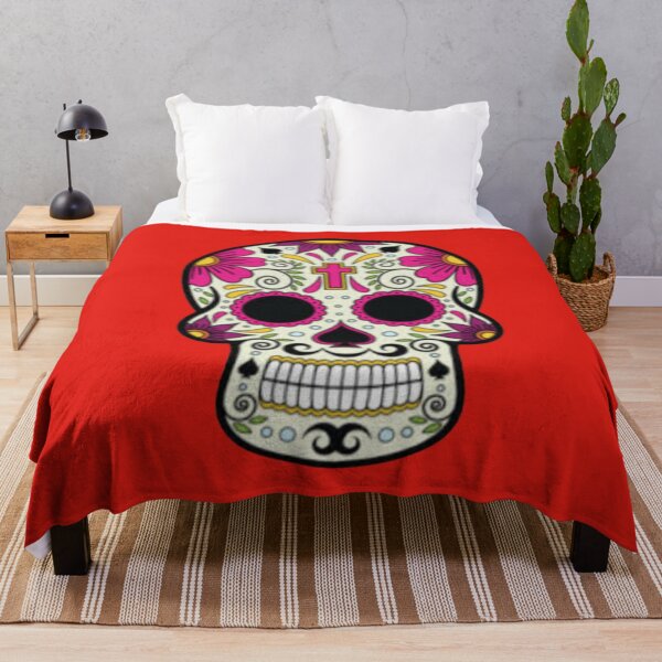 Item preview, festive day of the dead skull designed and sold by nikadesign2021.