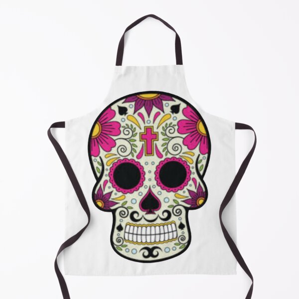 Item preview, festive day of the dead skull designed and sold by nikadesign2021.