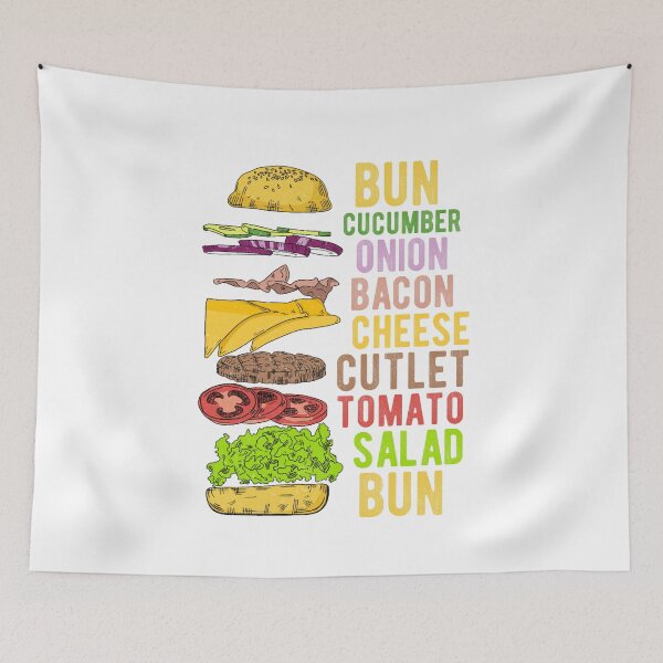 Item preview, Yummy Layered Burger Ingredients designed and sold by lemontee.