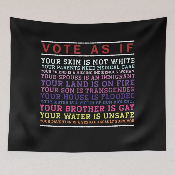Item preview, Vote As If Your skin is not white Vote Blue designed and sold by AmalGr.
