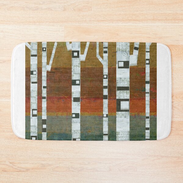 Item preview, Birches with Blue and Orange designed and sold by Michelle Calkins.