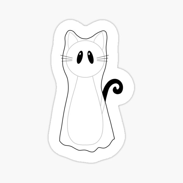 Item preview, Cute Spooky Ghost Cat designed and sold by IlloriaChelsea.