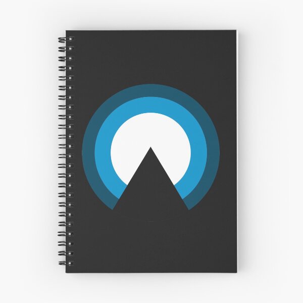 Item preview, Mountain Optical Illusion Minimal Blue Round Logo designed and sold by PeterPrv.