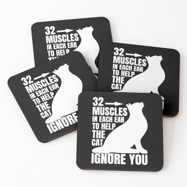 Item preview, 32 Muscles in Each Ear to Help the Cat Ignore You White designed and sold by color-garden.