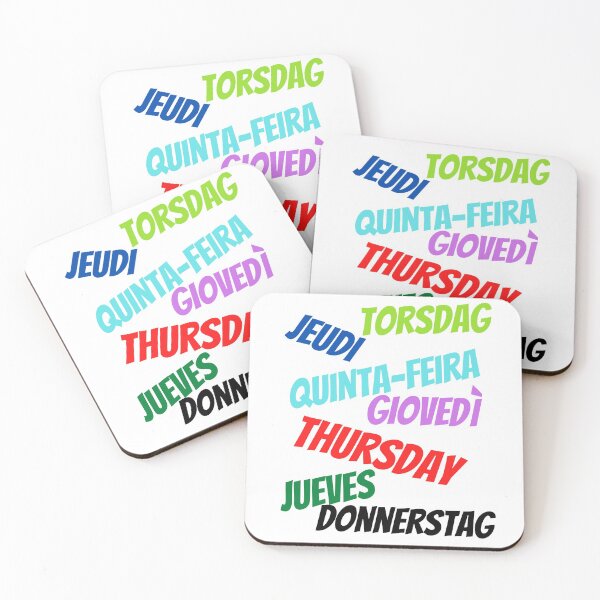 Item preview, Thursday in multiple languages designed and sold by ajtechdesigns.