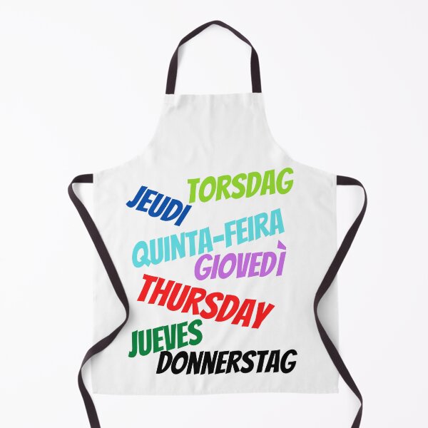 Item preview, Thursday in multiple languages designed and sold by ajtechdesigns.