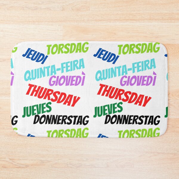 Item preview, Thursday in multiple languages designed and sold by ajtechdesigns.
