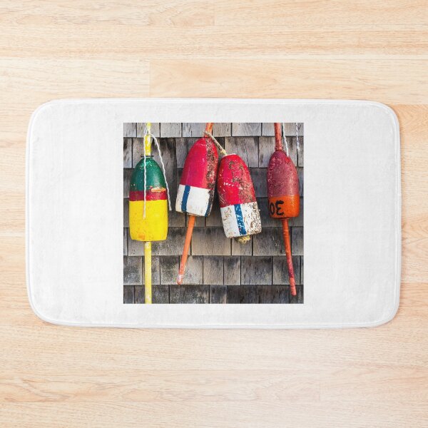 Item preview, Lobster Buoys on Shingle Wall - Cape Neddick -  Maine designed and sold by StevenRalserPhoto.