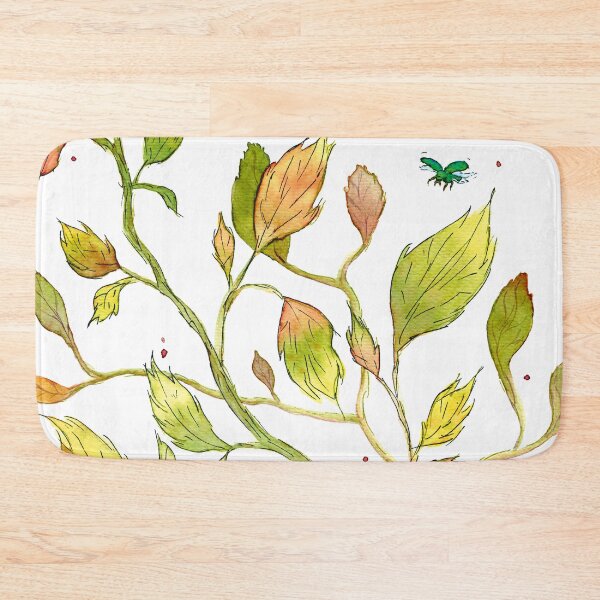 Item preview, Fall Leaves and Bugs - Watercolor Foliage in Autumn Colors designed and sold by AlicjaCurioseur.