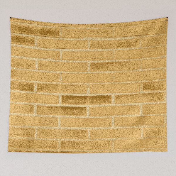 Item preview, brick wall golden pattern designed and sold by SulkaCreative.