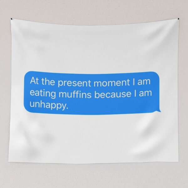 Item preview, Algernon is eating muffins because he is unhappy.  designed and sold by bardnbangtan.