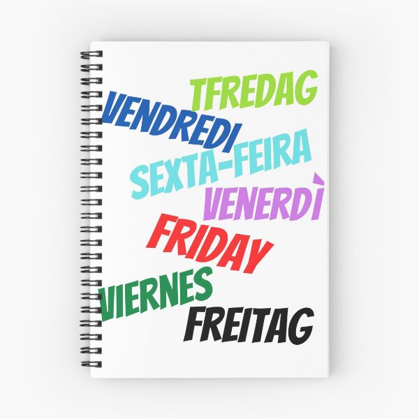 Item preview, Friday in multiple languages designed and sold by ajtechdesigns.