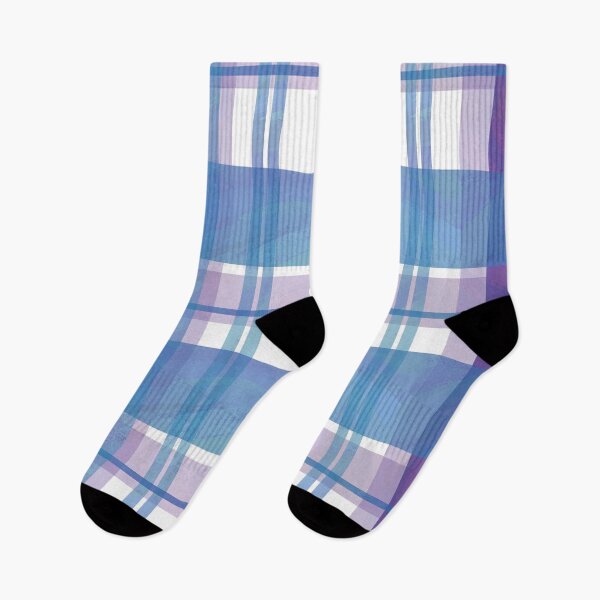 Artikelvorschau, Madras Plaid Blau und Lila entworfen und verkauft von ImagineThatNYC.