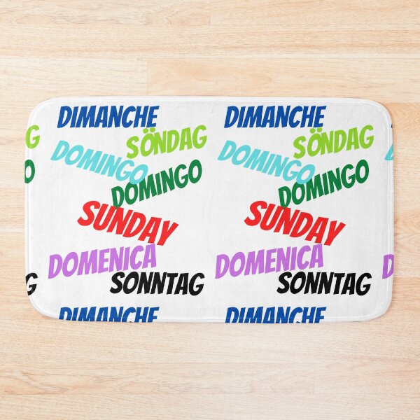 Item preview, Sunday in multiple languages designed and sold by ajtechdesigns.