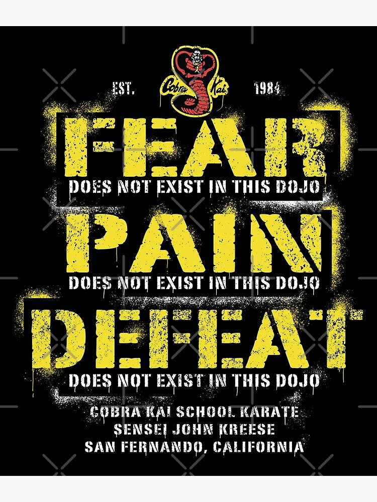 Disover Fear, Pain, Defeat Does Not Exist In This Dojo Premium Matte Vertical Poster