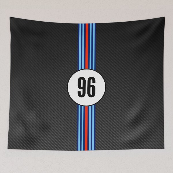 Item preview, Martini Racing Number 96 Carbon Poster – Classic Racing Livery Art designed and sold by Road To Track.