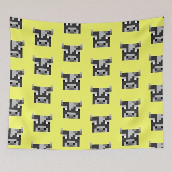 Item preview, Repeated Cow Head On Yellow designed and sold by Rocket-To-Pluto.