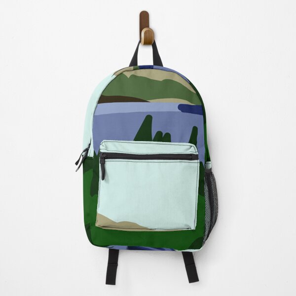 Item preview, Minimalistic nature landscape with lake, forest and mountains designed and sold by DarrriaDesign.