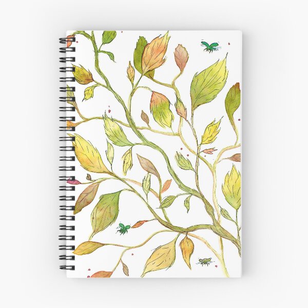 Item preview, Fall Leaves and Bugs - Watercolor Foliage in Autumn Colors designed and sold by AlicjaCurioseur.