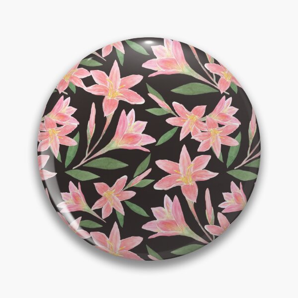 Item preview, Pink Crocuses on Chocolate Black Background designed and sold by paintingbetween.