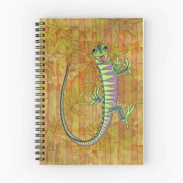 Aperçu de l'œuvre Orange bamboo lizard créée et vendue par SnailAndCo.