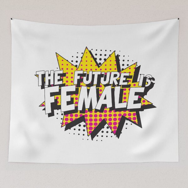Item preview, THE FUTURE IS FEMALE in retro pop art style designed and sold by acidmit.