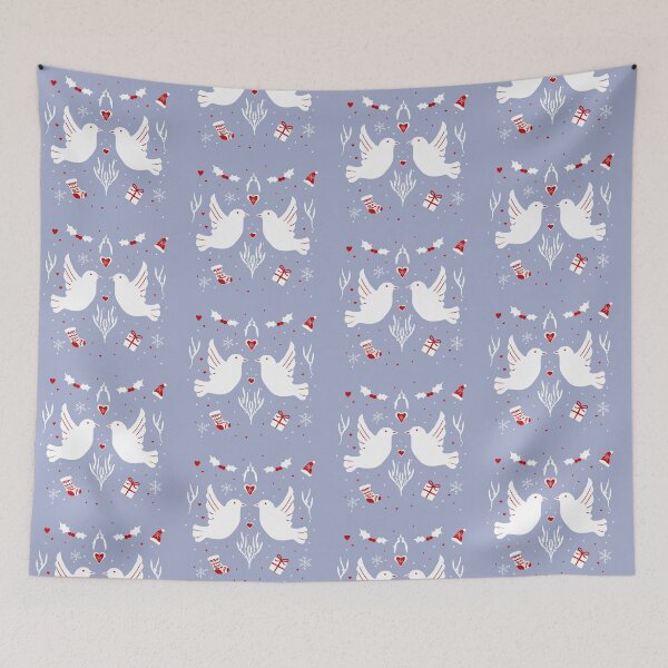 Item preview, Turtle Doves Christmas Pattern designed and sold by Rosemaryart.
