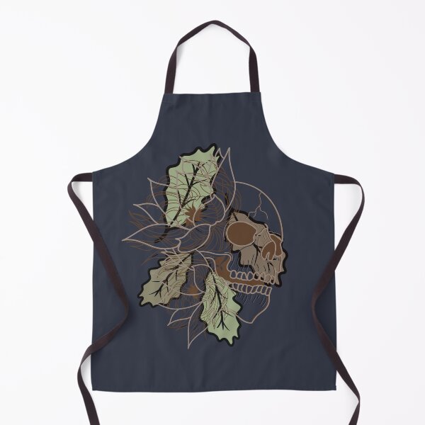 Item preview, Skull chrysanthemums, water lilies and fallen leaves designed and sold by BV-creas.