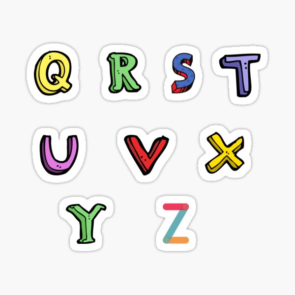 Alphabet Letter Sticker Pack Sticker For Sale By Fra02 Redbubble