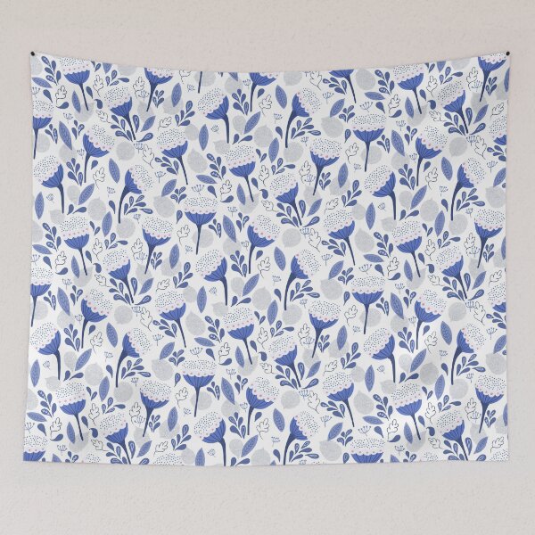 Item preview, Blue Floral Seed Heads designed and sold by creativinchi.