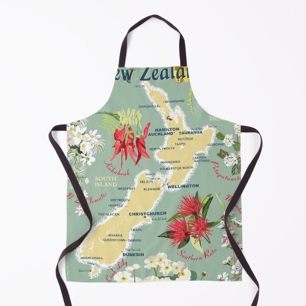Item preview, New Zealand Floral Map designed and sold by contourcreative.