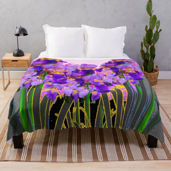 Item preview, MODERN ART PURPLE SHADES OF SPRING IRIS ABSTRACT PATTERN designed and sold by sharlesart.
