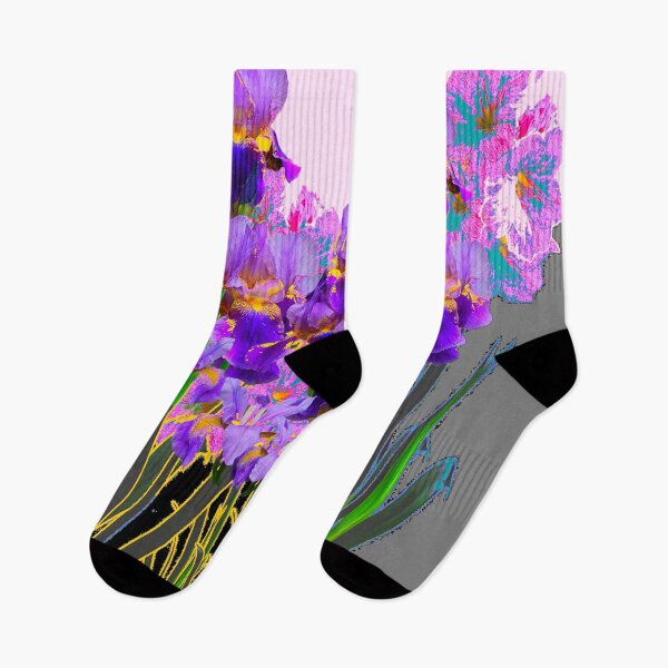 Item preview, MODERN ART PURPLE SHADES OF SPRING IRIS ABSTRACT PATTERN designed and sold by sharlesart.