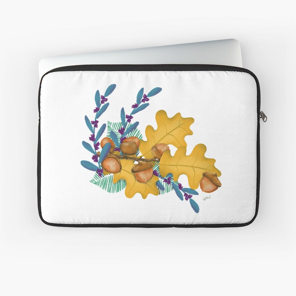 Autumn Leaves Acorn Delight Laptop Sleeve