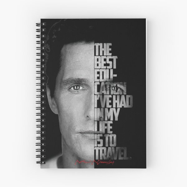 Item preview, Black and white Matthew McConaughey quote. designed and sold by Enea Kelo.