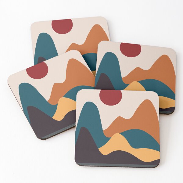 Item preview, Mountain Illustration Mid Century Print, Modern Wall Art designed and sold by nataliasluca.