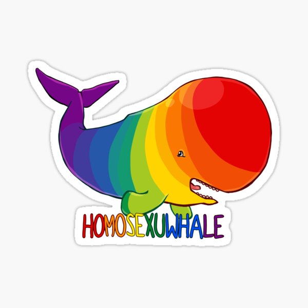 Homosexuwhale - with text Sticker