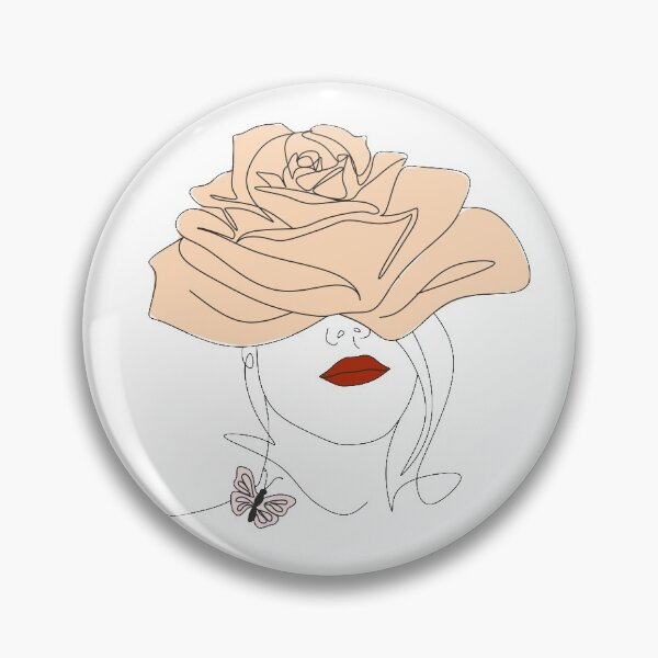 Item preview, Cara de vector abstracto con dibujo de líneas de flores. Retrato de estilo minimalista. Impresión botánica. Símbolo de la naturaleza de la cosmética. Arte moderno de línea continua. Impresión de moda. designed and sold by Nina Velychko.