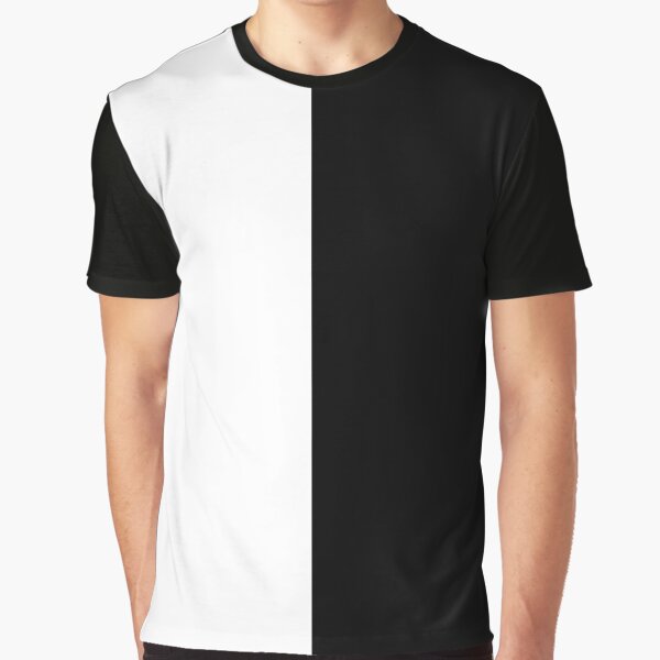 Half White Half Black T Shirt For Sale By Teehowa Redbubble Half White Half Black Graphic T Shirts Half Black Half White Graphic T Shirts Black And White Graphic T Shirts