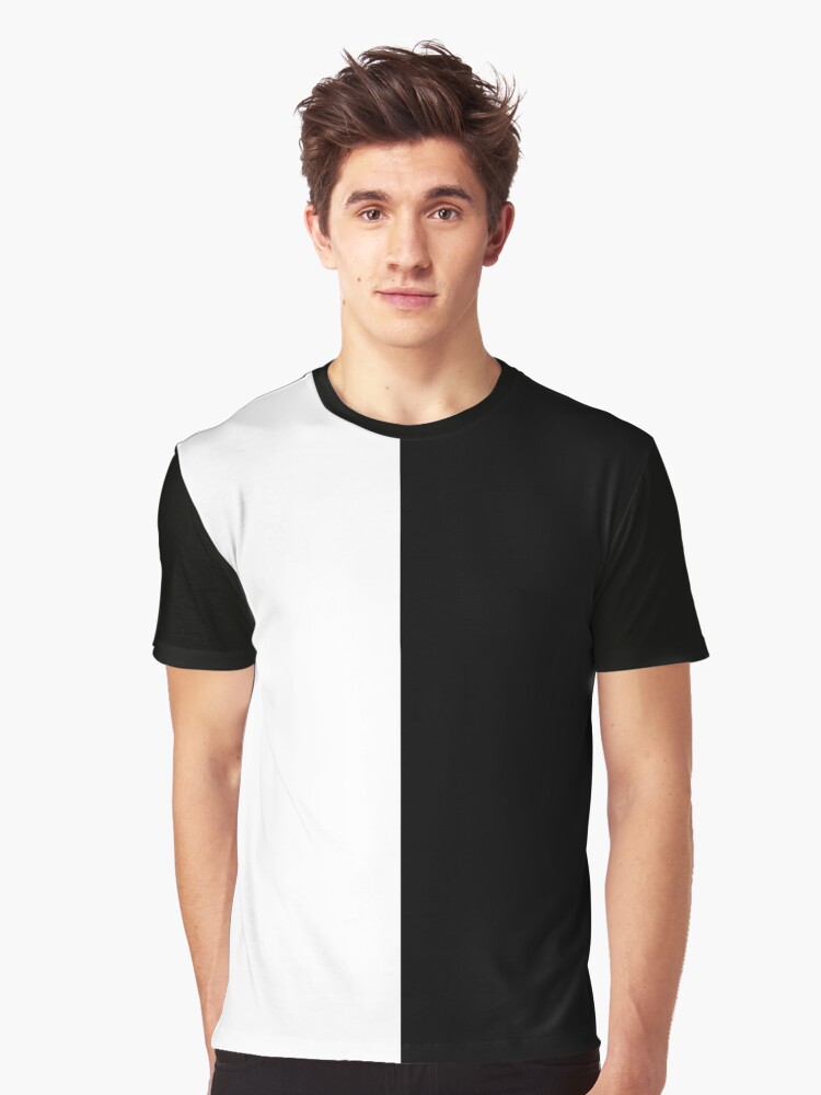 Half White Half Black T Shirt By Teehowa Redbubble