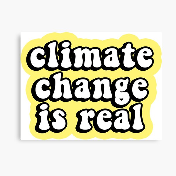 Artikel-Vorschau von climate change is real yellow retro decal for laptops and cars, designt und verkauft von QuoteSpirations.
