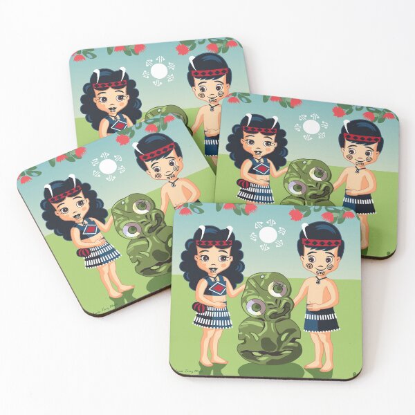 Item preview, Poi and Haka with Friendly Tiki designed and sold by contourcreative.