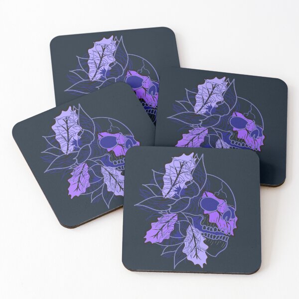 Item preview, Skull chrysanthemums, water lilies and fallen leaves designed and sold by BV-creas.