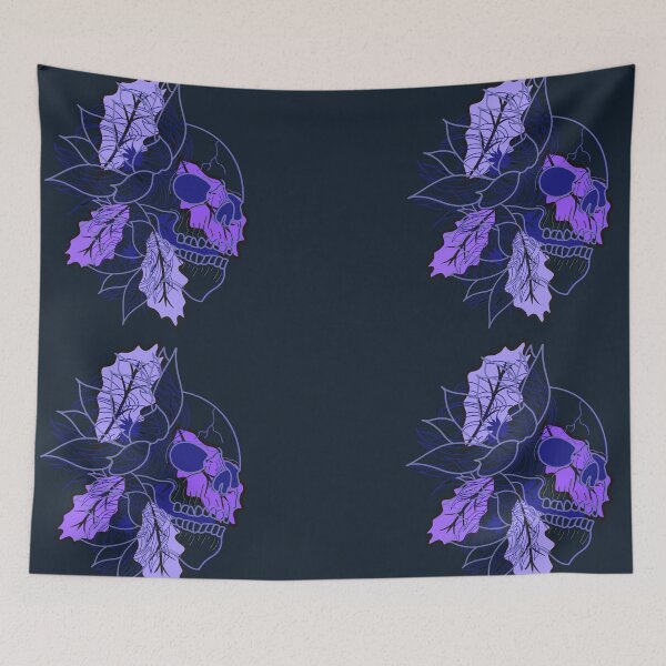 Item preview, Skull chrysanthemums, water lilies and fallen leaves designed and sold by BV-creas.