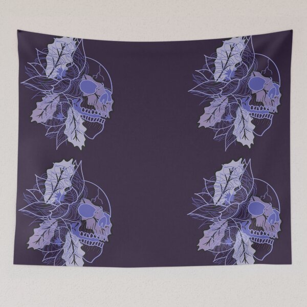 Item preview, Skull chrysanthemums, water lilies and fallen leaves designed and sold by BV-creas.