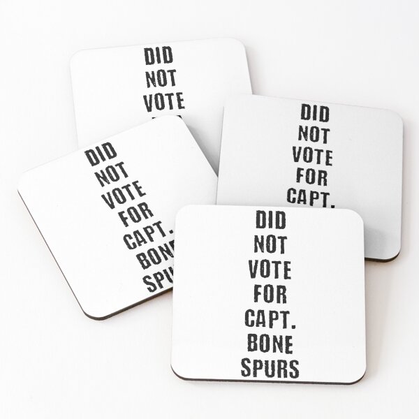 Item preview, Did not Vote For Captain Bone Spurs black and white designed and sold by AirsoftBD.