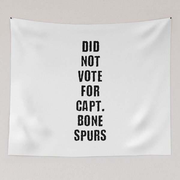 Item preview, Did not Vote For Captain Bone Spurs black and white designed and sold by AirsoftBD.